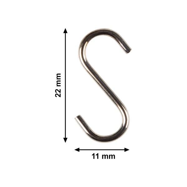 S-Hook 5645, nickel-plated - 10 pieces