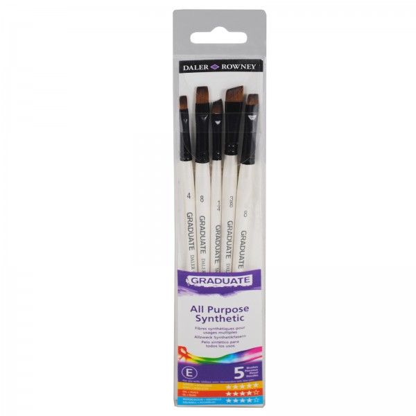 Daler Rowney Graduate Brushes - Synthetic Brushes - Set of 5 - 50 008