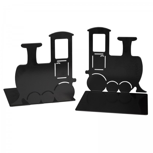 Metal Bookends Locomotive, Set of 2, black