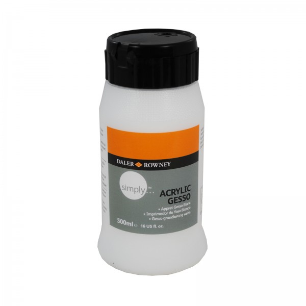 Daler Rowney Grundierung - Simply Acrylic Gesso - weiß - 500 ml