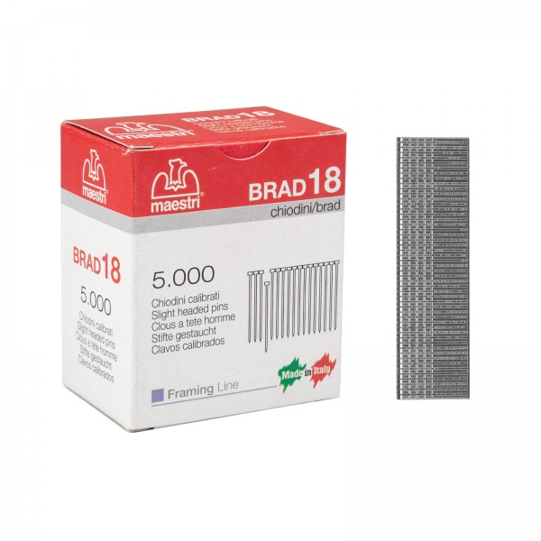Brad 18 Slight headed pins 18 mm - 5000 pieces