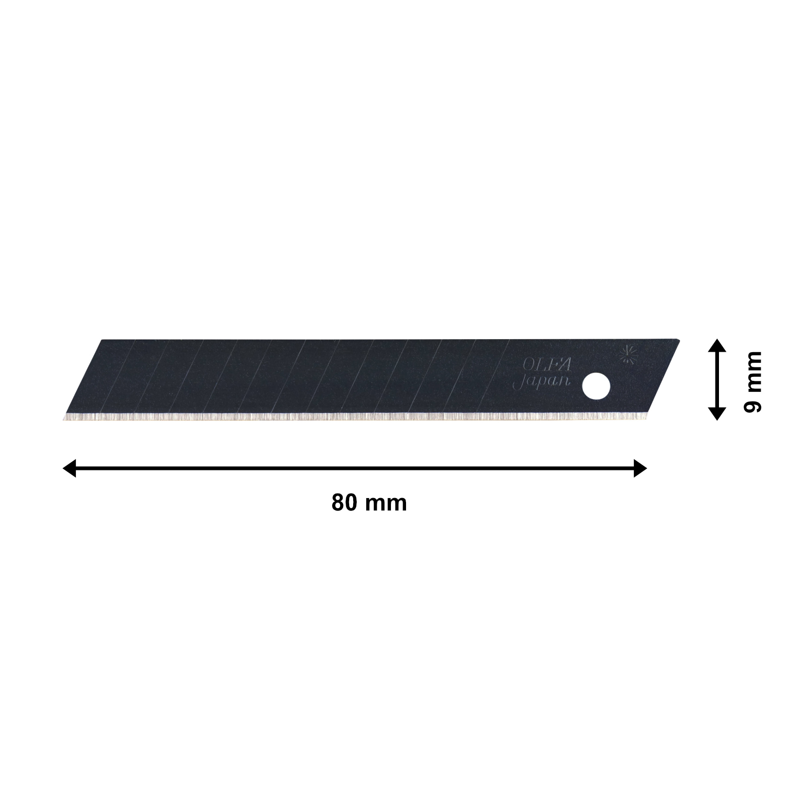0,45€/Stück Olfa 10 schwarze Abbrechklingen 9mm Olfa ABB-10 ultrascharf 
