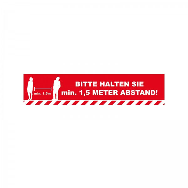 Floor sticker "Bitte 1,5m Abstand halten" - Anti-slip coating