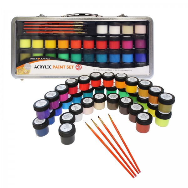 Daler Rowney Acrylic Paint - Simply Acrylic - Paint Set - 40-pack