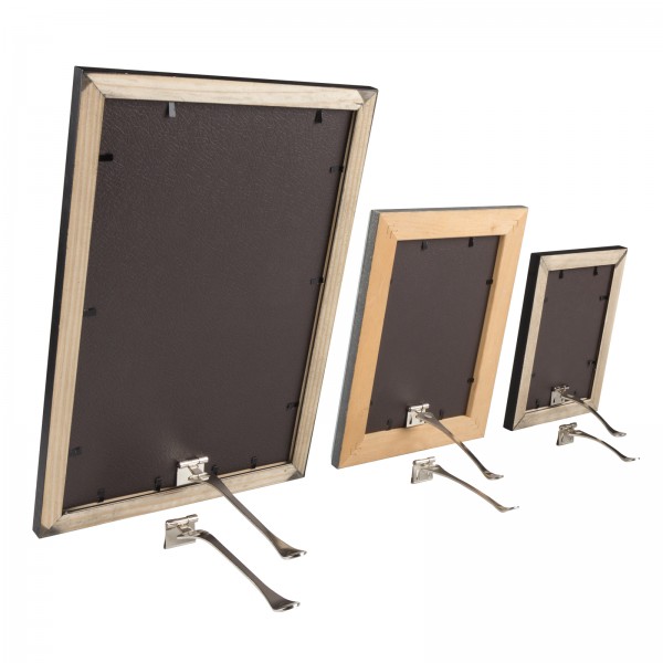 Plug-in back stand for picture frames