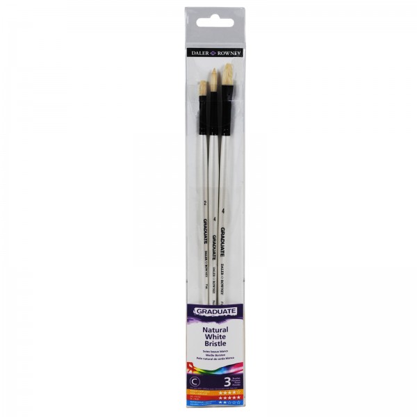 Daler Rowney Graduate Brushes - Natural Brushes - Set of 3 - 31 002