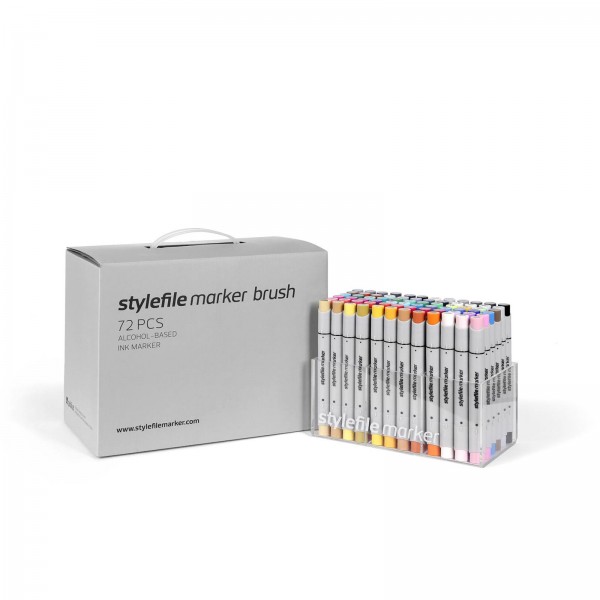 Stylefile Marker Brush Set Main A - Set of 72 - drawing markers / retouching markers
