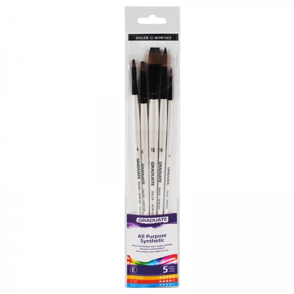 Daler Rowney Graduate Brushes - Synthetic Brushes - Set of 5 - 51 001