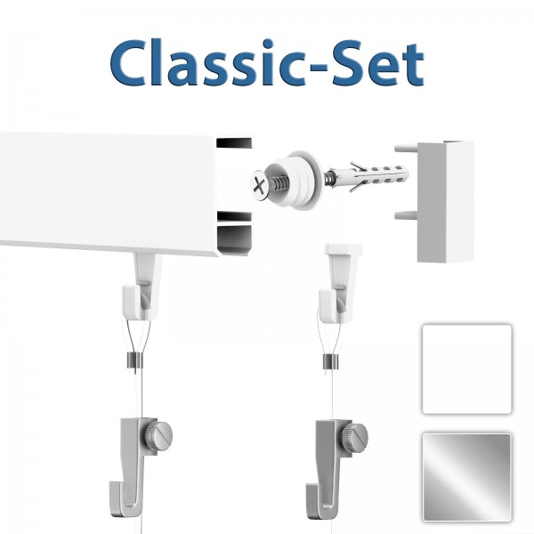 Picture Rail Hanging Set Classic