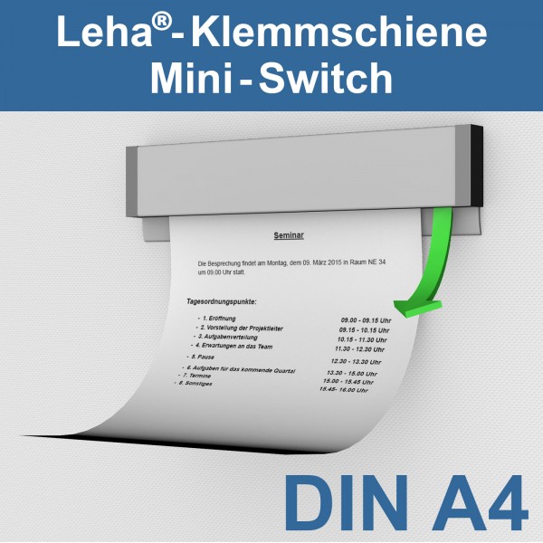 Klemmschiene Mini-Switch DIN A4 - Klebemontage